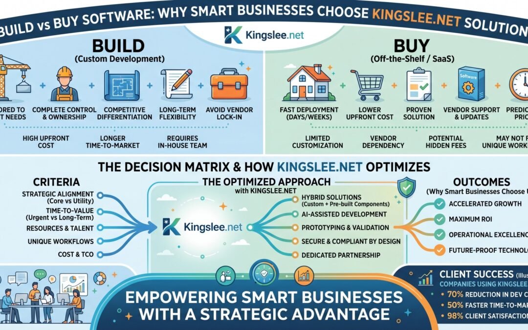 Build vs Buy Software: Why Smart Businesses Choose Kingslee.net Solutions
